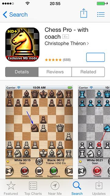 To buy an app:Press the price.