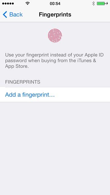 Press Add a fingerprint....Follow the instructions on the display to add a fingerprint.