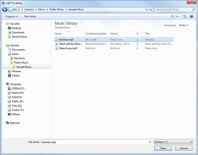 Go to the required file in your computer's file system.