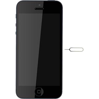 Insert the opener for the SIM holder into the small hole in the SIM holder on the side of your phone.