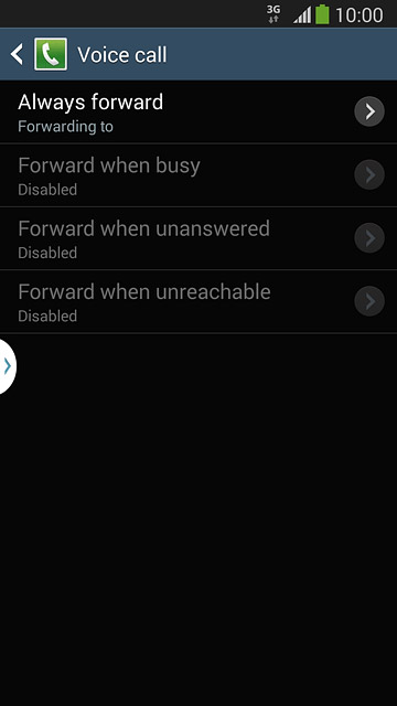 Press one of the following options:Always forward