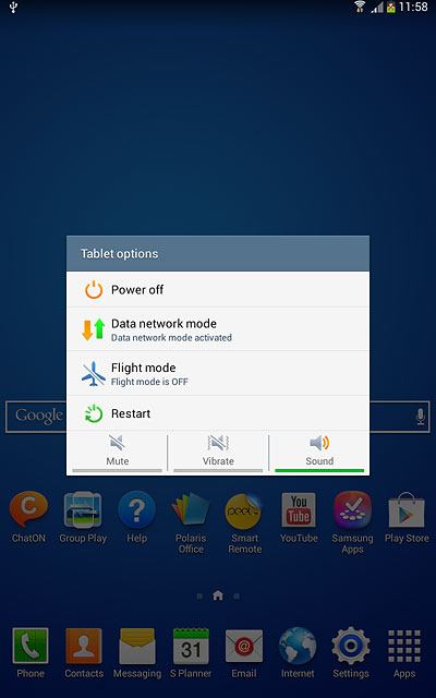 To turn on silent mode:Press Mute.
