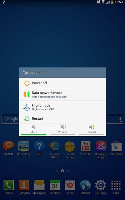 To turn off silent mode:Press Sound.