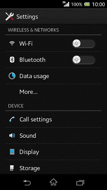 Press Wi-Fi.
