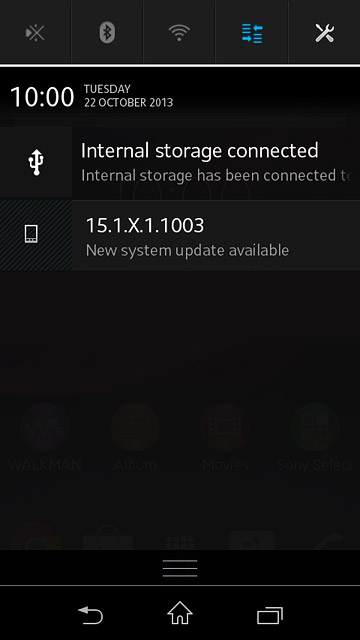 Slide your finger down the display starting from the top edge of your phone.Press the settings icon.