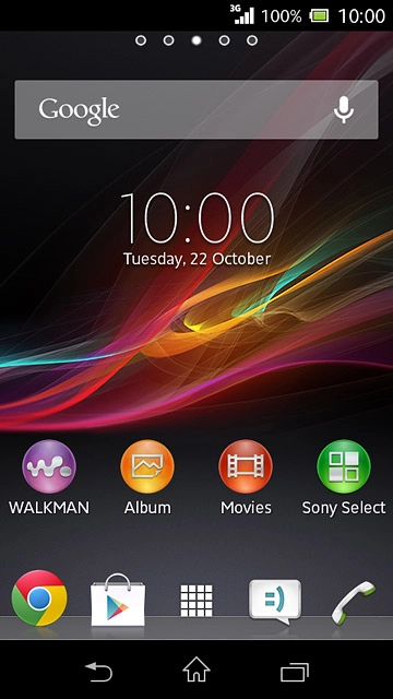 Press the menu icon.