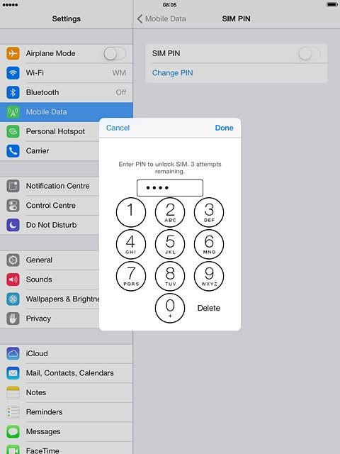 Key in your PIN and press Done.