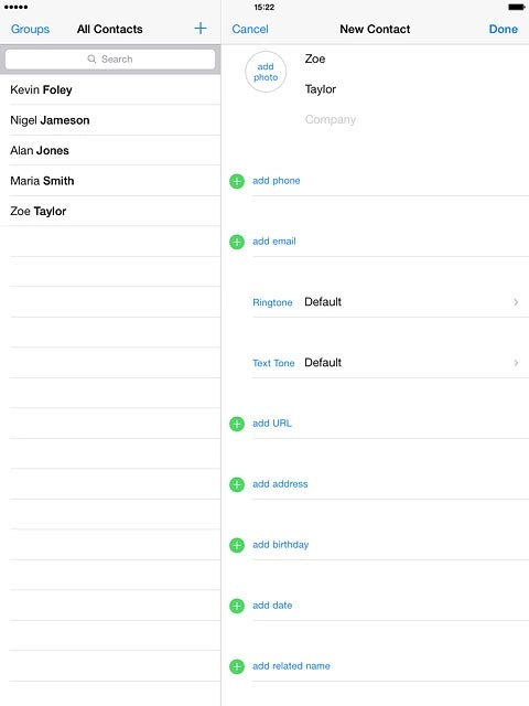 Press add phone and key in the required phone number.