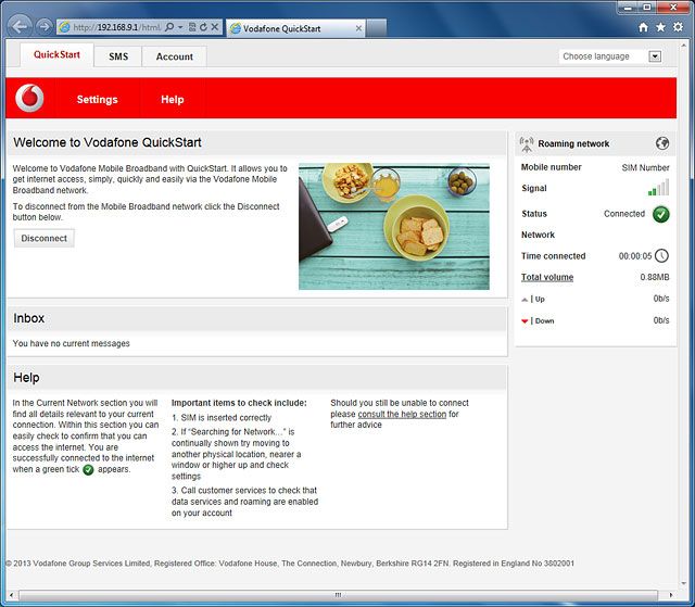 Open a browser.Key in vodafonemobile.api in the address bar and press Enter.Click Disconnect.