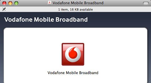 Do the following in Mac OS X:Double-click Vodafone Mobile Broadband.