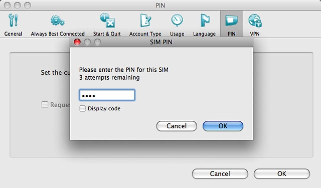 Key in your PIN and click OK.