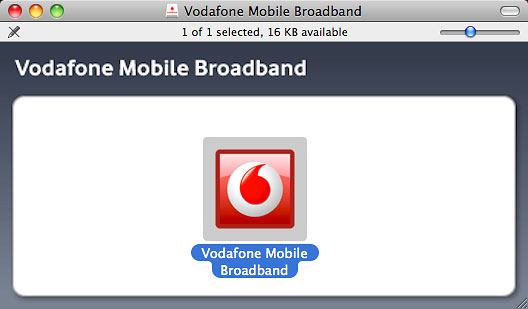 Do the following in Mac OS X:Double-click Vodafone Mobile Broadband.