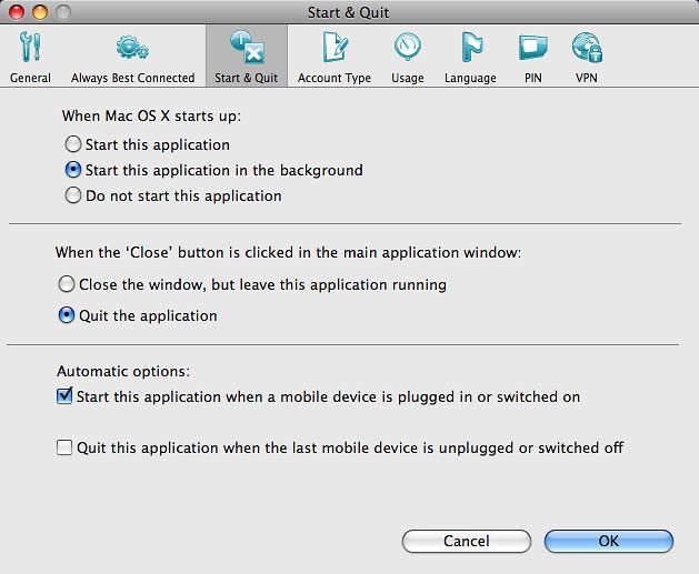 Start this application in the background