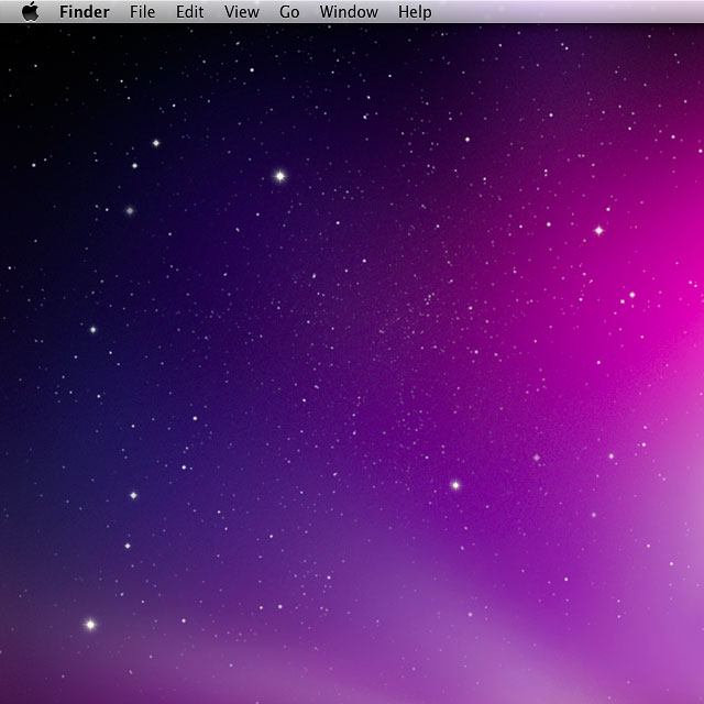 Do the following in Mac OS X:Click the desktop.