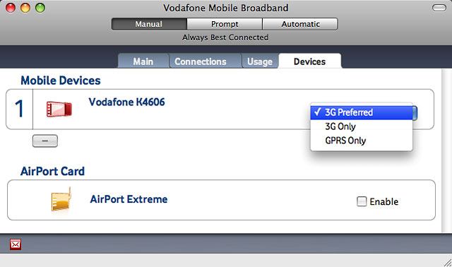 Highlight one of the following options:3G Preferred