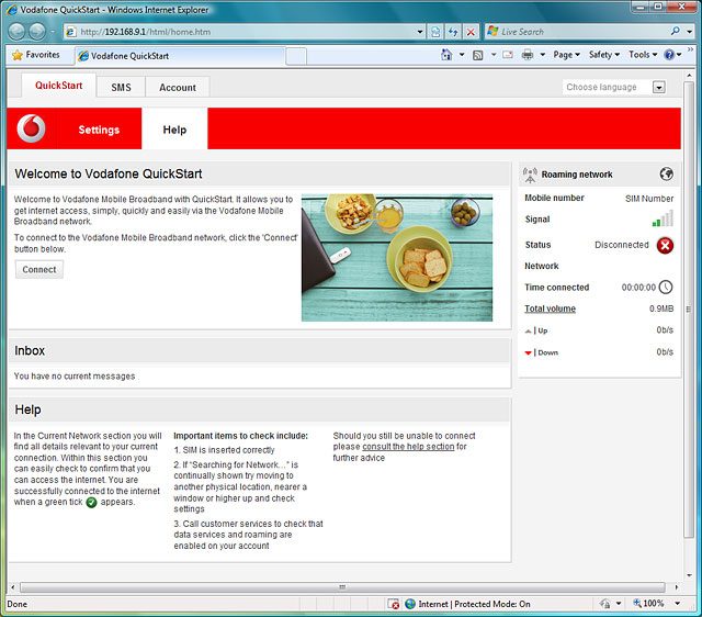 Open a browser.Key in vodafonemobile.api in the address bar and press Enter.Click Help.