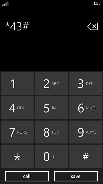 Key in *43# and press call.