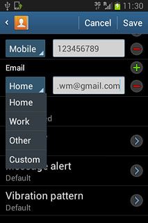 Press the required email type.