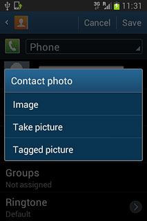 To assign an existing picture:Press Image.