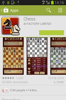 To buy an app:Press the price.