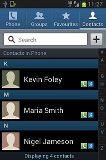 Press the new contact icon.