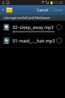 Once you've found a ring tone you like, press the field next to the ring tone.