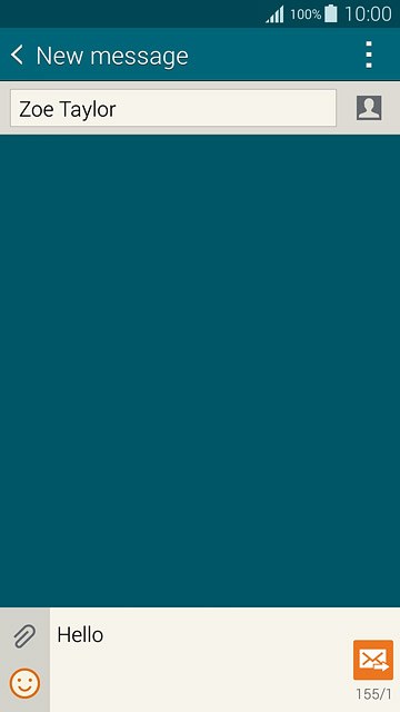 Press the attachment icon.Select one of the following options:Insert picture, go to 5a.Insert video clip, go to 5b.Insert audio file, go to 5c.