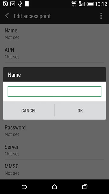 Key in Vodafone MMS and press OK.