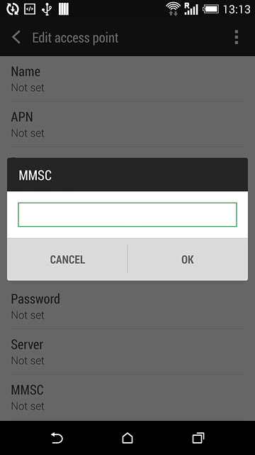 Key in http://pxt.vodafone.net.au/pxtsend and press OK.