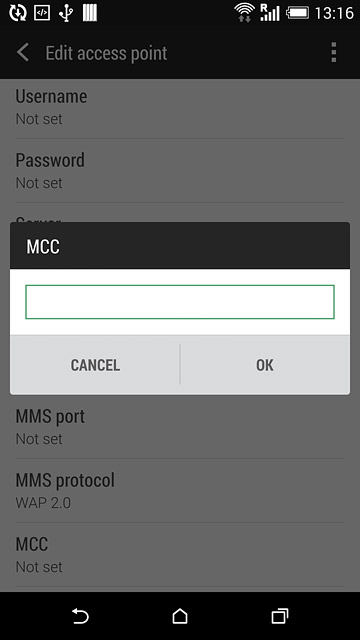 Key in 505 and press OK.