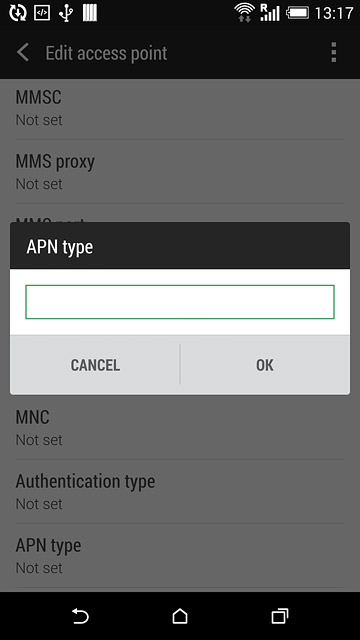 Key in mms and press OK.