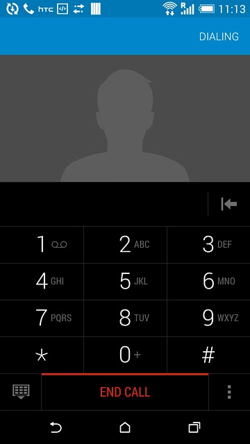 Press END CALL to end the call.