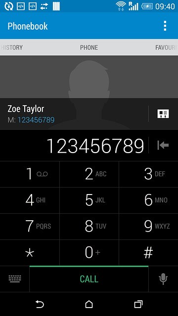 Key in the required number and press CALL.