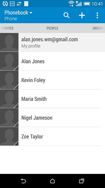 Press the new contact icon.