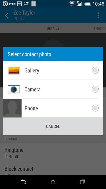 To take a new picture:Press Camera.