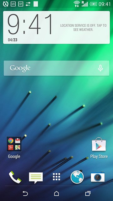 Press the menu icon.