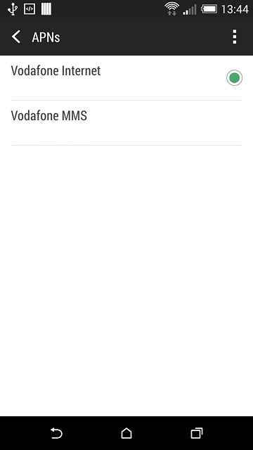 Press the menu icon.