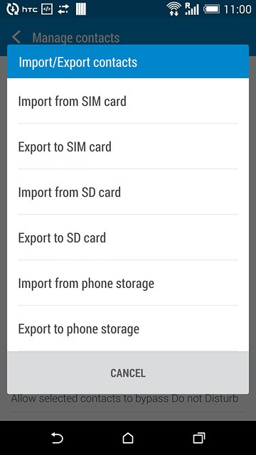 Press Import from SIM card.