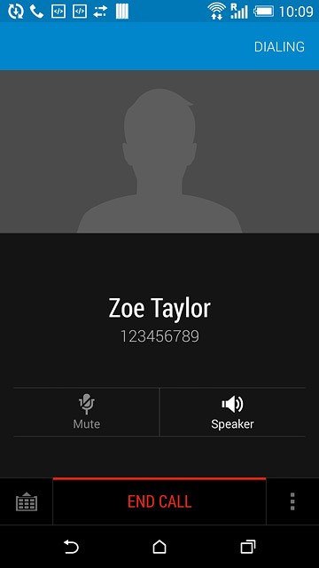 Press END CALL.