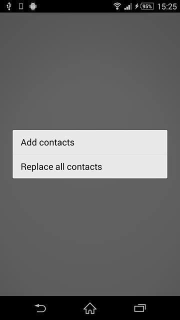 Press Add contacts or Replace all contacts.