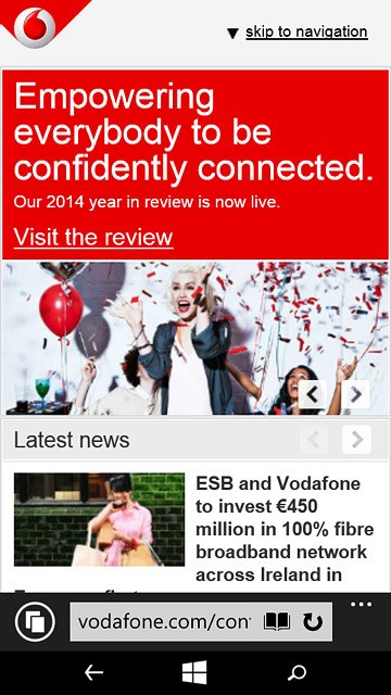 Press the address bar.