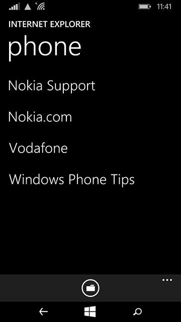 Press the required bookmark.