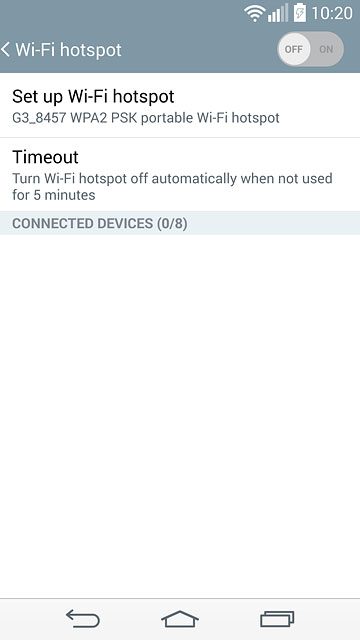 Press Set up Wi-Fi hotspot.