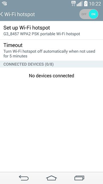 Press the home icon to return to the home screen.