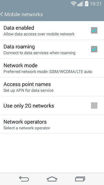 Press the home icon to return to the home screen.