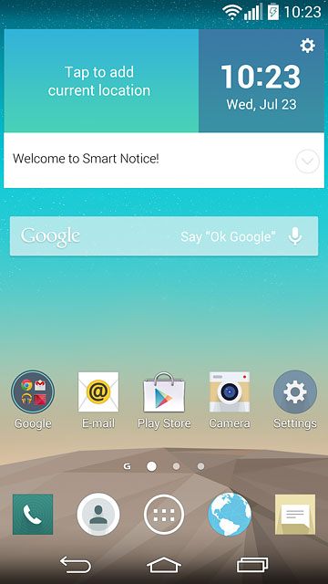 Press the menu icon.