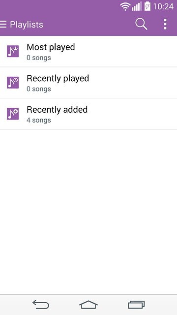 Press the menu icon.