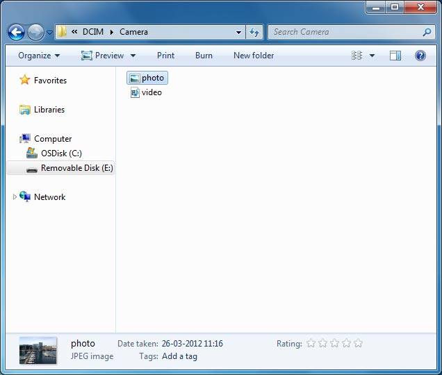 Highlight a file and move or copy it to the required location.