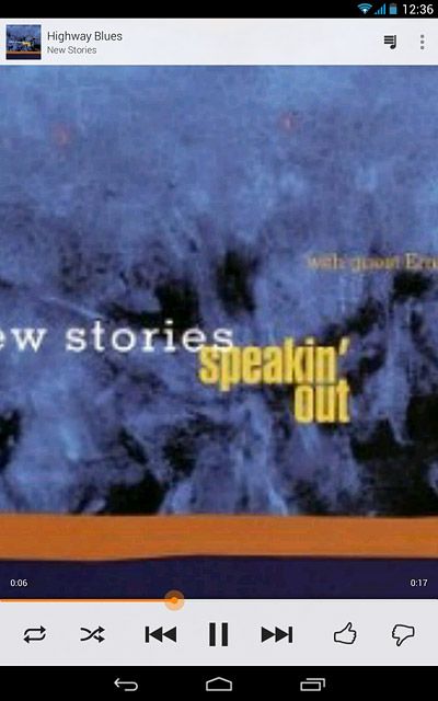 Press the shuffle icon to turn the function on or off.