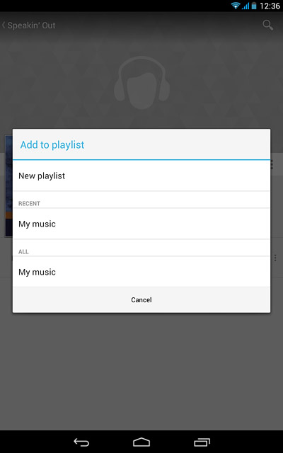 Press the required playlist.